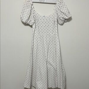 ANTONIO MELANI White Patterned Midi Dress